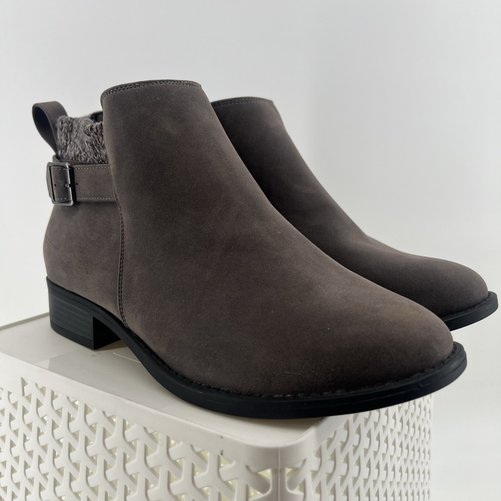 Torrid Ankle Sweater Boots Booties Gray Faux Suede Women's 10WW New